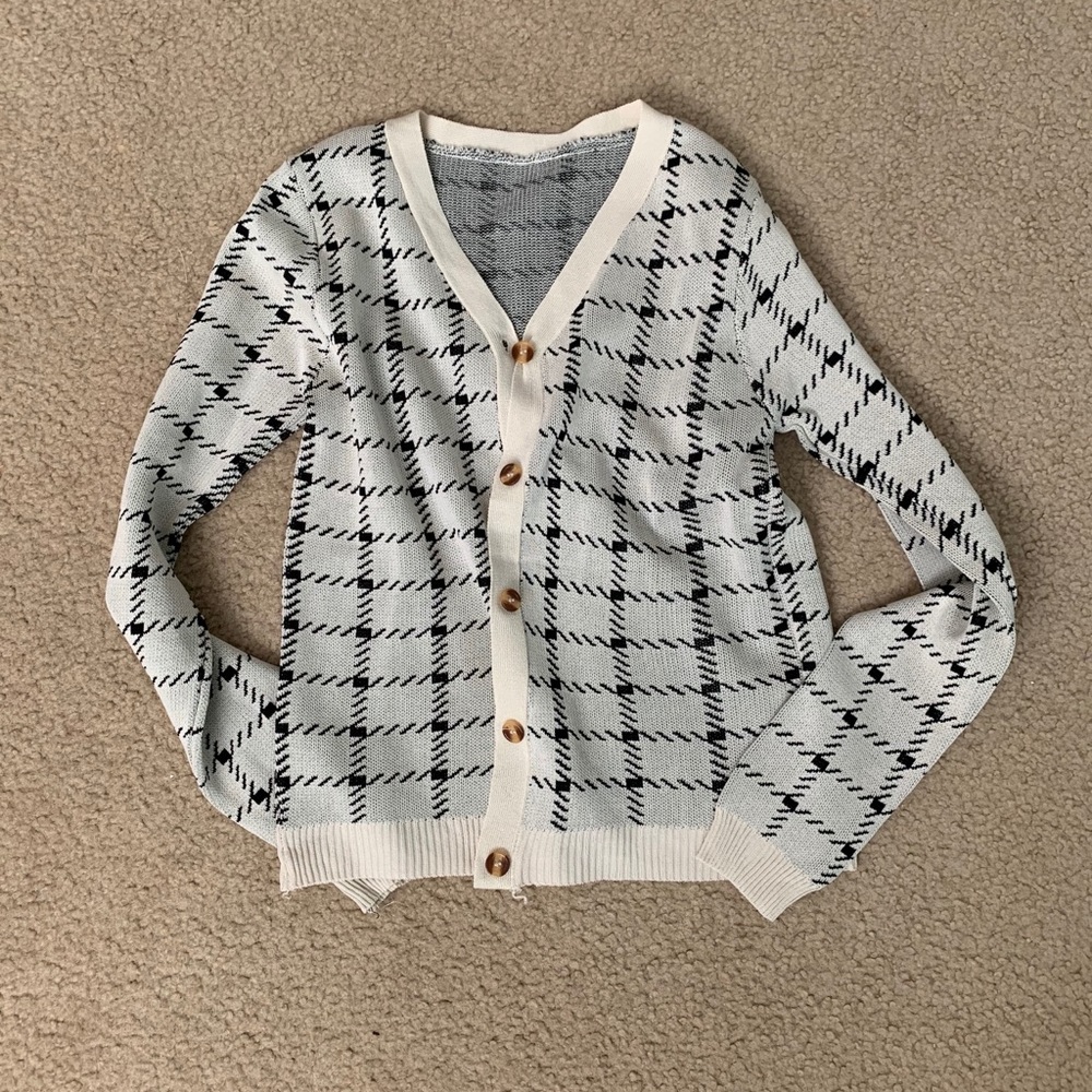 🤍plaid cardigan